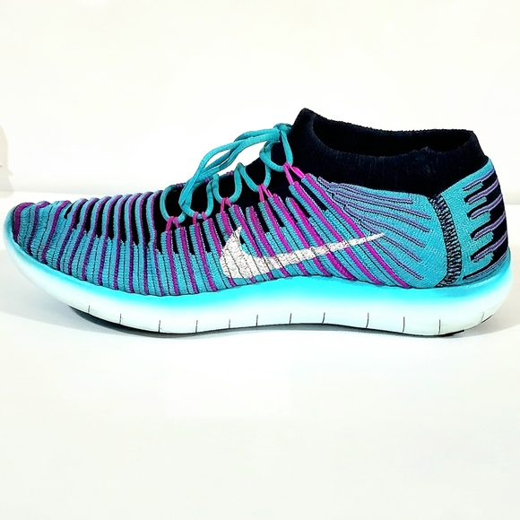 NIKE FREE RN MOTION FLYKNIT RUNNING SHOES. WOMENS Sz:8.5 LIKE NEW! LIGHTWEIGHT - Picture 3 of 11